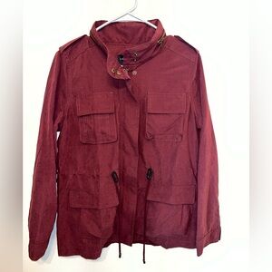 Love Tree Maroon Military Style Jacket Size M NWT